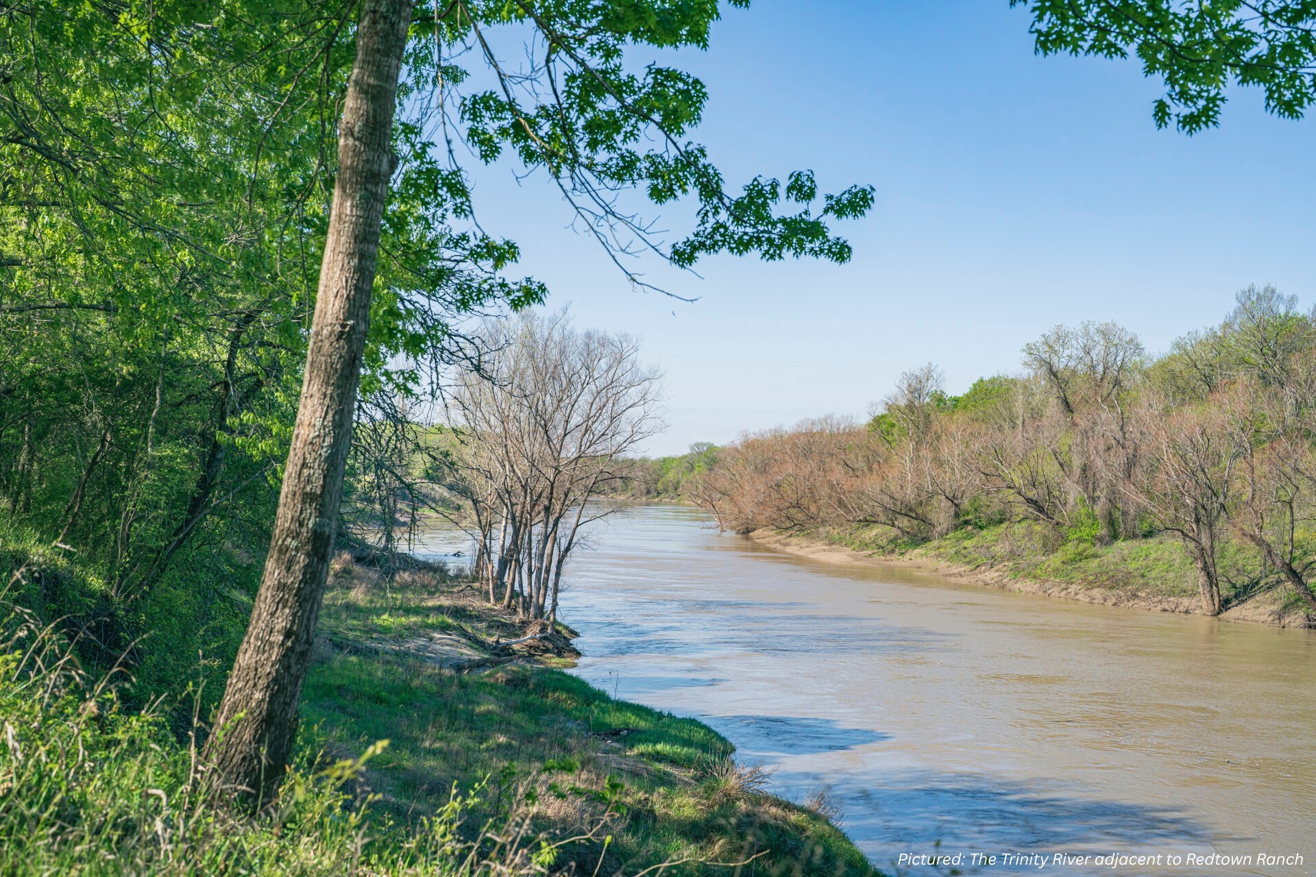 The Trinity River adjacent to Redtown Ranch